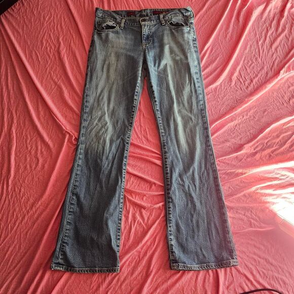 Vintage y2k low rise emo grunge skater flare jeans - Picture 2 of 5